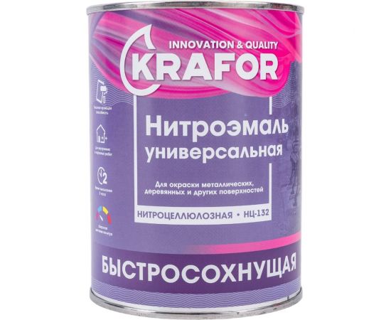 Эмаль KRAFOR НЦ-132 зеленая, 0.7 кг 26495 