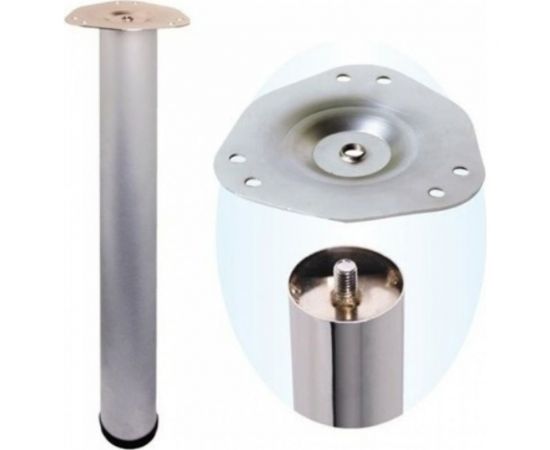 Ножка для стола MFK-TORG 71 см, матовый хром, крепление диск Н-71 ДМХ 