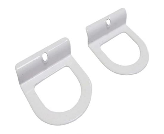 Ручка москитной сетки СКОБЯНОЙ металл., белая, 2 шт. 008404 