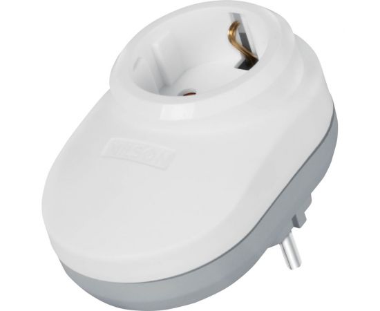 1-местный сетевой фильтр Nilson с заземляющим контактом, белый 40130105 