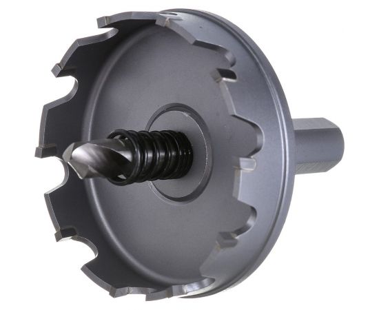 Коронка по металлу HM (60х12 мм; хвостовик 10 мм; комплект) D.BOR HS-HM-12-060-T – изображение 2