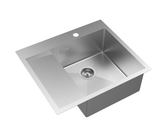 Мойка из нержавеющей стали IDDIS Haze сатин, чаша справа, 590х510 HAZ59SRi77 – изображение 4
