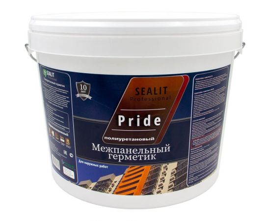 Двухкомпонентный полиуретановый герметик для межпанельных швов Sealit Pride белый 12,5 кг 2103 – изображение 2