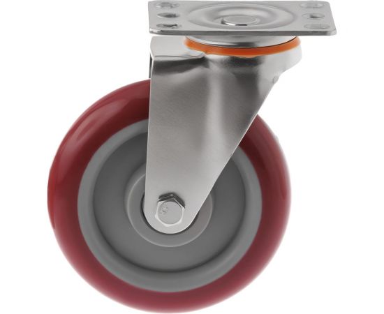 Колесо аппаратное полиуретановое поворотное с площадкой 310125S (125 мм; 150 кг) А5 1005792 – изображение 3