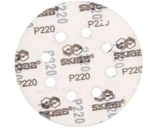 Абразивный круг на липучке 125 мм, Р220, 10 шт SKRAB 35759 – изображение 3