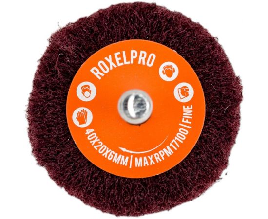 Щетка лепестковая нетканая ROXTOP на шпинделе (40х20х6 мм; Fine) RoxelPro 137424 – изображение 2