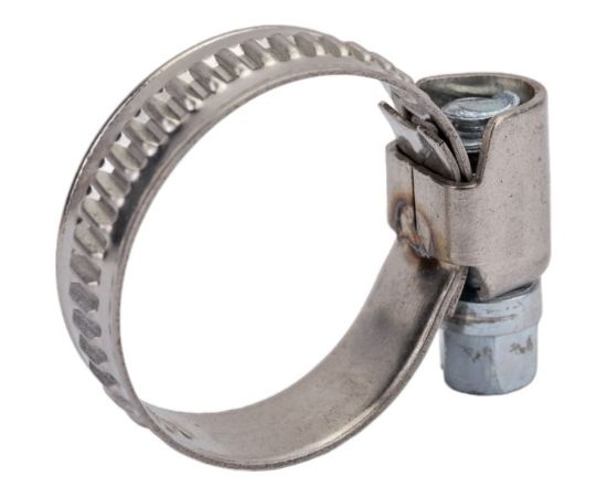 Хомуты Зубр ЭКСПЕРТ из нержавеющей стали с накатной лентой НЛ-9, 16-25мм, 200шт 37820-16-25-200 – изображение 2