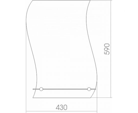 Зеркало Mixline Волна 430x590 мм., с полкой 525473 – изображение 3