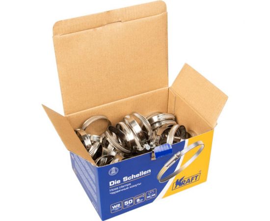 Хомут KRAFT 30-45 мм, нержавеющая сталь, уп. 50 шт. KT 880406 – изображение 2