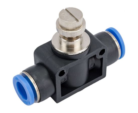 Фитинг-дроссель (пневмодроссель) цанговый 10 мм SHPI SCF 10 – изображение 2