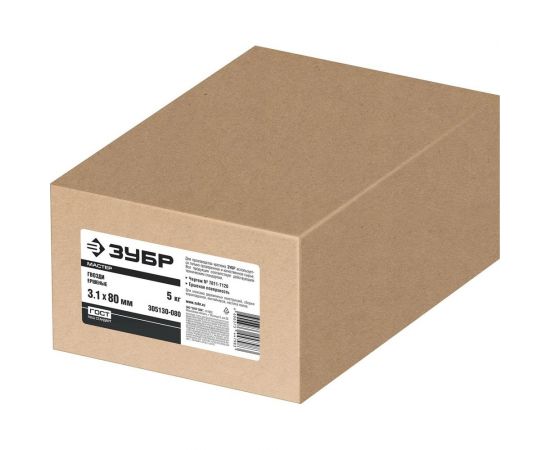 Ершеные гвозди ЗУБР 80x3.1 мм, 5 кг 305130-080 – изображение 2
