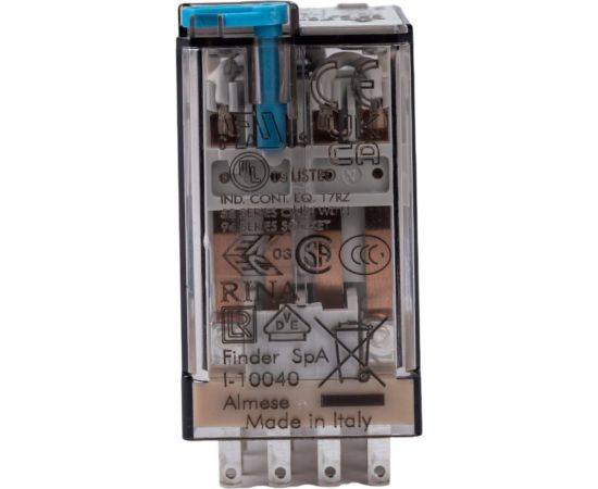 Промежуточное реле Finder 4 перекидных контакта 7А, = 24В DC, 553490240090 – изображение 4