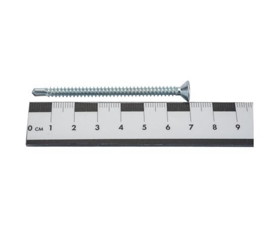 Саморез ZAMETAL 4,8x70 со сверлом и потайной головкой, DIN 7504Р, оц., уп. 200 шт. ZA082402 – изображение 4