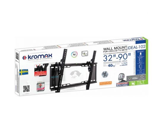 Кронштейн для телевизоров KROMAX IDEAL-102 black 24037 – изображение 4