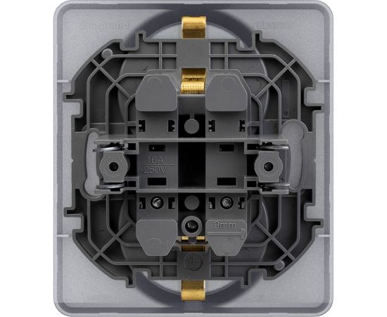 Розетка Legrand 2x2К+З - немецкий стандарт - 16 А - 250 В - INSPIRIA - алюминий 673752 – изображение 4