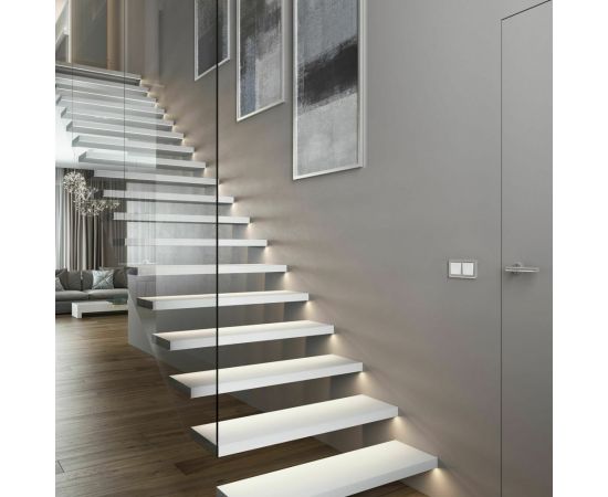 Рамка на 2 поста WERKEL W0022106 Stream серебряный a051266 – изображение 2