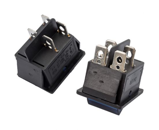 Клавиша Nord-Yada 250V 16А синяя с подсветкой (4контакта) ON-OFF (2шт в упаковке) 905461 – изображение 7