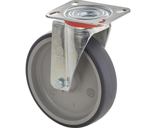 Колесо с вращающейся опорой и пластиной крепления (80 мм; 70 кг) Tellure Rota 714201 – изображение 4