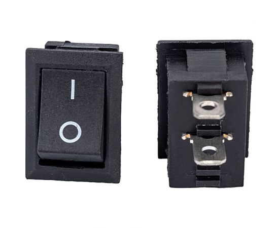 Клавиша Nord-Yada 250V 6А Mini черная (2конт.) ON-OFF (2шт в упаковке) 905472 
