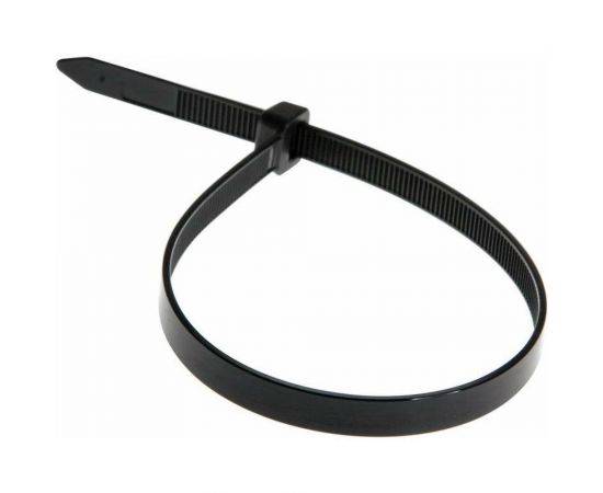 Ленточный хомут с нейлоновым язычком BERNER черный, 150x3.6 369947 