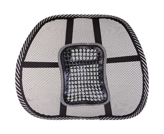 Анатомическая массажная поддержка под спину SKYWAY Support-04 полиэстер/пластик черный S10201005 