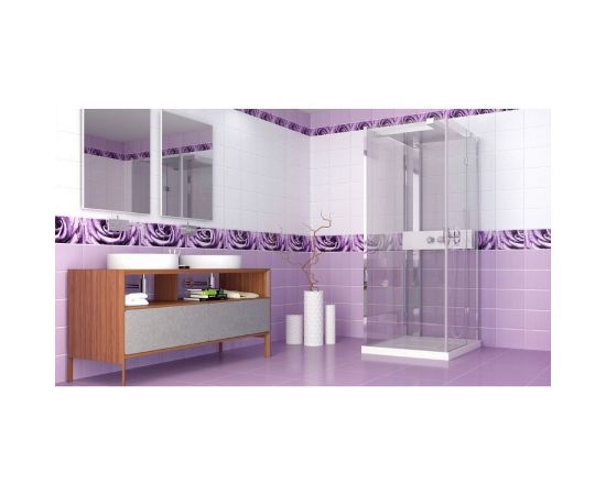 Панель ПВХ КронаПласт Unique капли росы фиолетовые, 2 шт. 00-00023644 