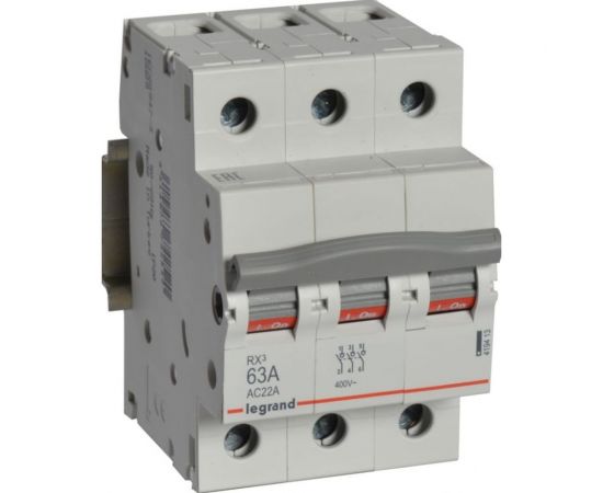 Выключатель-разъединитель Legrand 3п 63А RX3 Leg 419413 