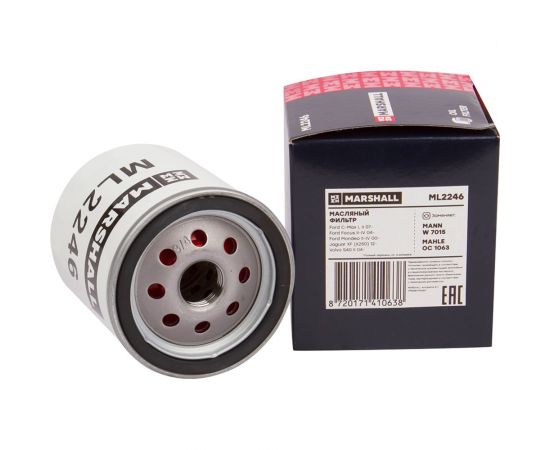 Фильтр масляный Ford C-Max I, II 07- / Focus II-IV 04- / Mondeo II-IV 00-, Volvo S40 II 04- MARSHALL ML2246 