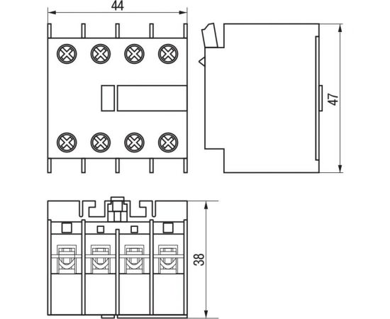 Приставка IEK ПКИ-40 дополнительные контакты 4з KPK10-40 – изображение 2