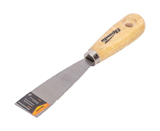 Шпательная лопатка из нержавеющей стали SPARTA 30 мм, деревянная ручка 852035 – изображение 3