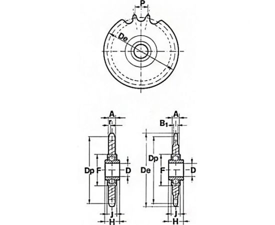 Натяжная звездочка ISKRA на шариковых подшипниках для цепи 06B, Z=20, 3/8""x7/32"" PC05020-ISKRA – изображение 2