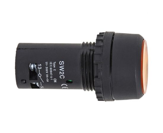 Кнопка с подсветкой EKF PROxima SW2C-10D, желтая, NO, 24В, SQ sw2c-md-y-24 – изображение 3