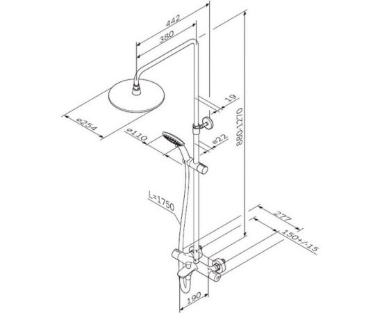 Душевая система, набор AM.PM F0780564 – изображение 5