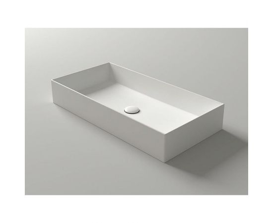 Накладная раковина SIMAS AGILE 80x40, без отверстий для смесителя, белый AG 80 bia – изображение 3