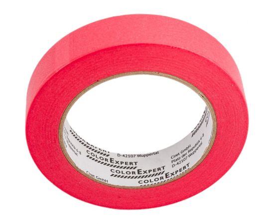 Особо прочная бумажная лента COLOR EXPERT красн. 25mmx50m акриловый клей, UV150 8,5мк, 96072502 – изображение 3