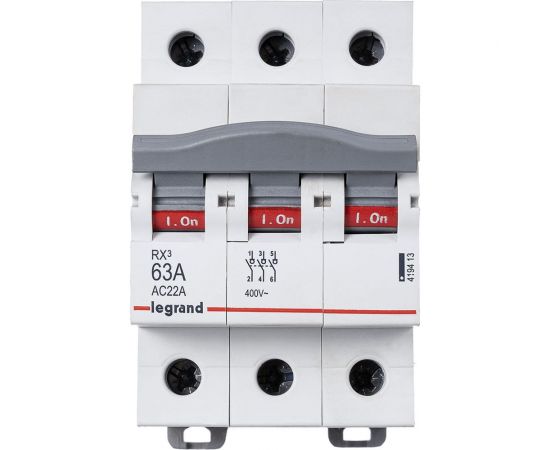 Выключатель-разъединитель Legrand 3п 63А RX3 Leg 419413 – изображение 3