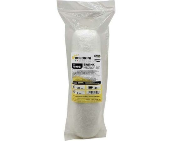 Валик Boldrini Premium, микрофибра, белая, длина ворса 9 мм, 100x15 мм 75910 – изображение 2