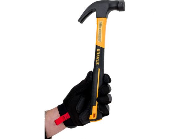 Столярный молоток-гвоздодёр c фибергласовой рукояткой STAYER Hercules-M 450 г 2027-450_z01 – изображение 3