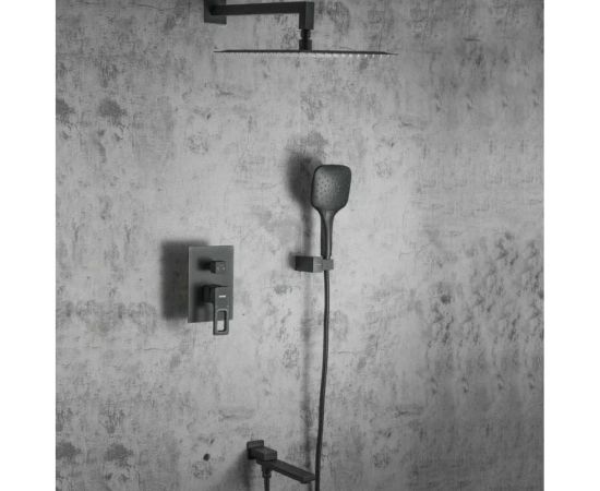 Душевая система Gappo 35к G7117-6 лейка ""Тропический душ"" встраиваемая, черный 545227 – изображение 7