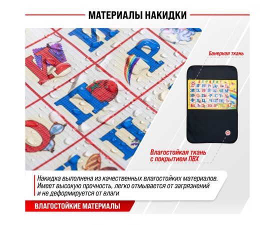 Защита спинки сиденья-органайзер SKYWAY детский алфавит S06101003 – изображение 3