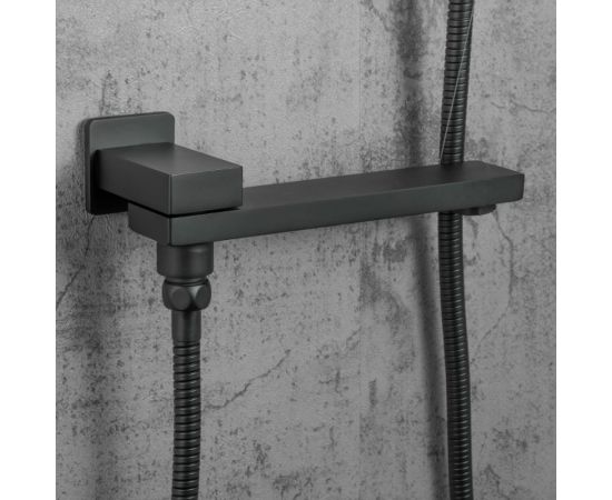 Душевая система Gappo 35к G7117-6 лейка ""Тропический душ"" встраиваемая, черный 545227 – изображение 4