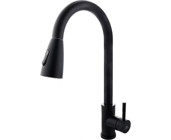 Смеситель для кухни FASHUN с вытяжной лейкой, нержавеющая сталь 304, ф35, черный A56109-7 