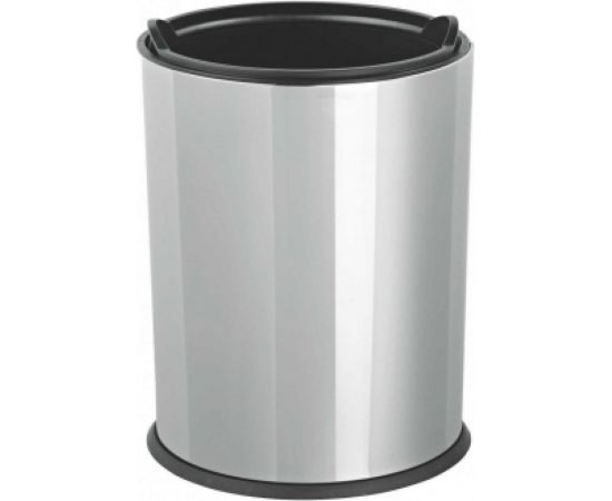 Урна PRIMANOVA 12 л, из нержавеющей стали, круглая, внутренний пластиковый контейнер, H=33.5 см, D=24.5 см D-20582 