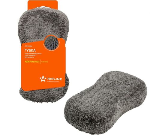 Губка-шиншилла Airline Восьмерка микроворс, 22х12х5.5 см ABKN004 