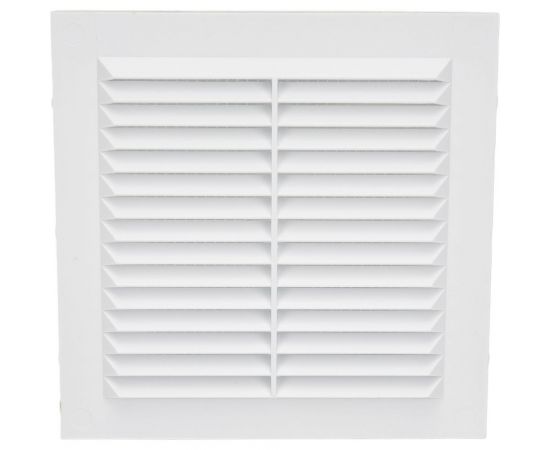 Решетка неразъемная наклонные жалюзи с москитной сеткой 150х150 мм Эвент Э1515Н 