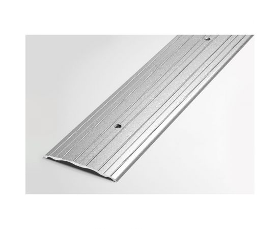 Порог прямой алюминиевый (60 мм, 1,35 м, порошковое покрытие, Серебро) ЛУКА УТ000005919 