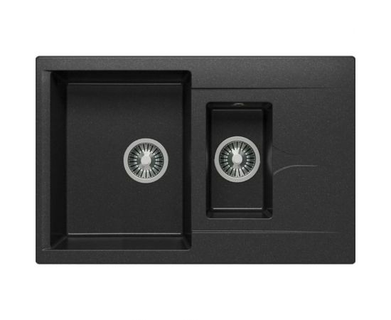 Кухонная мойка Polygran BRIG-770 (№16 Черный) 621404 