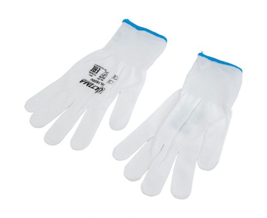 Нейлоновые перчатки без покрытия ULTIMA белые ULT620U/XXL 
