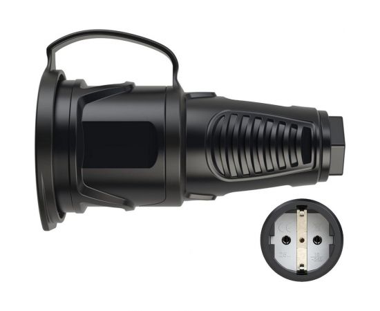 Розетка кабельная PCE 16A 220V 2P+E IP54 корпус крышка черный, маркер черный 2511-ss 