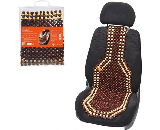 Массажная накидка на переднее сиденье Airline деревянная, желтый/коричневый ADCS001 